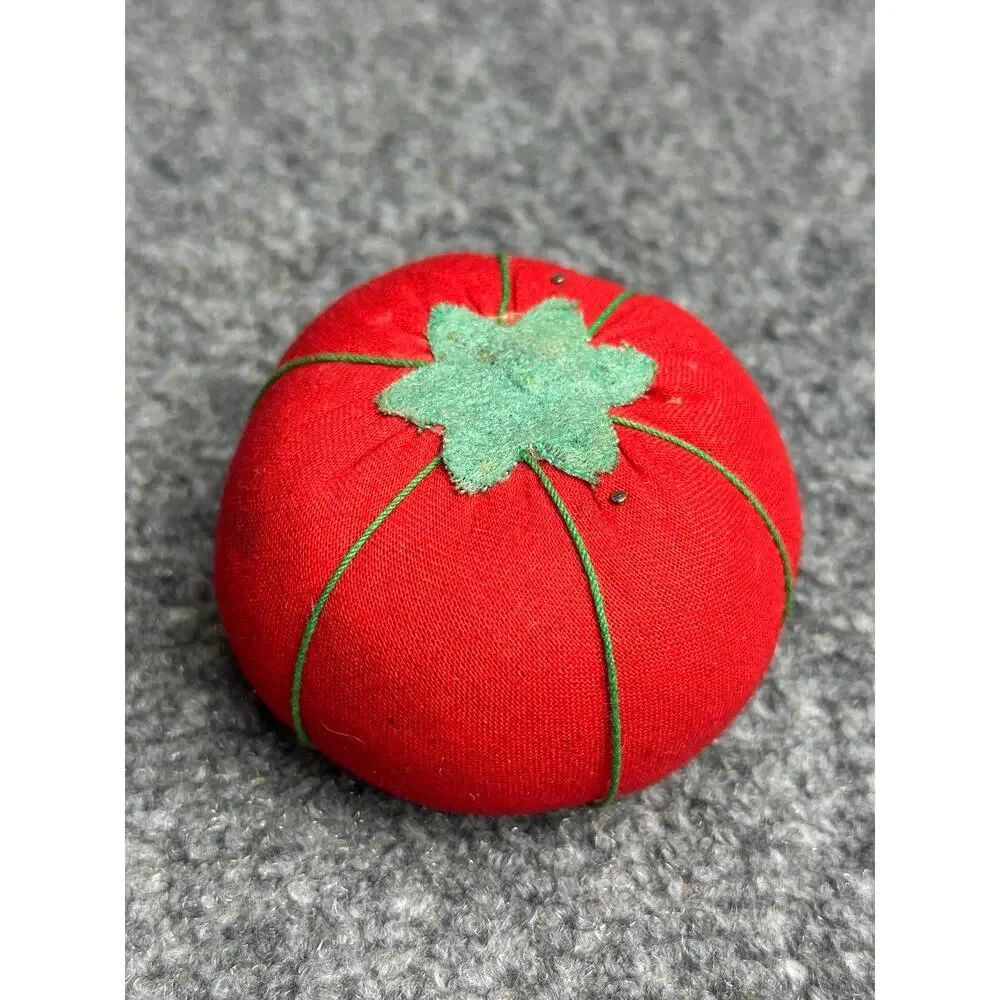 Vintage antique lot pin cushions Japan China handmade silk tomato lucky babies
